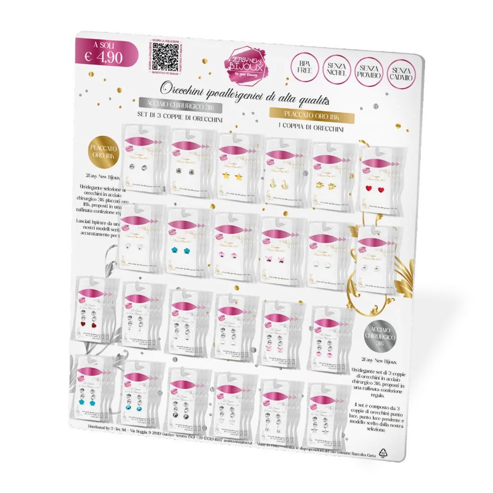 Espositore da banco 2Easy New Bijoux con 72 cofanetti